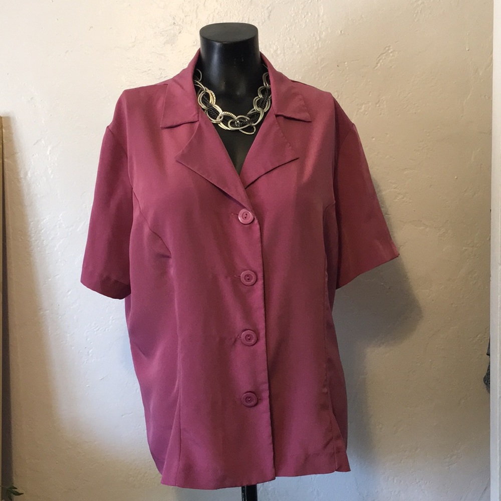 Judy Bond Mauve Short Sleeve Blouse